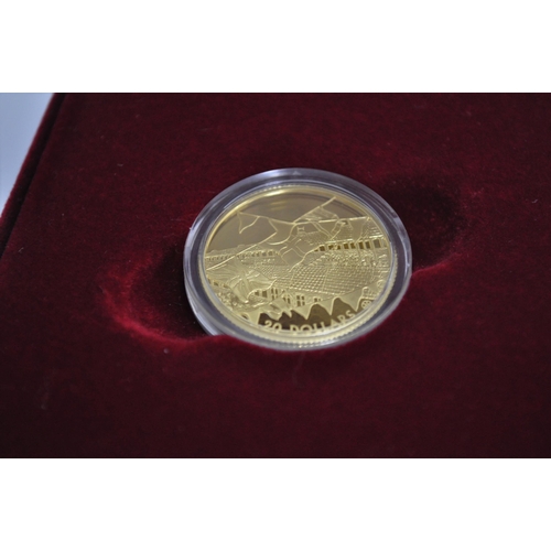 189 - Royal Mint 2002 Queen Elizabeth II Golden Jubilee Street Parties 14 carat Gold Proof Cook Islands Tw... 