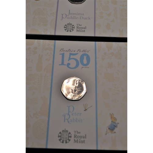 191 - Royal Mint 2016 Celebrating the Wonderful World of Beatrix Potter  (150 years)  50 pence coin collec... 