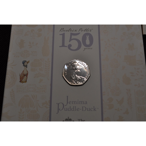 191 - Royal Mint 2016 Celebrating the Wonderful World of Beatrix Potter  (150 years)  50 pence coin collec... 