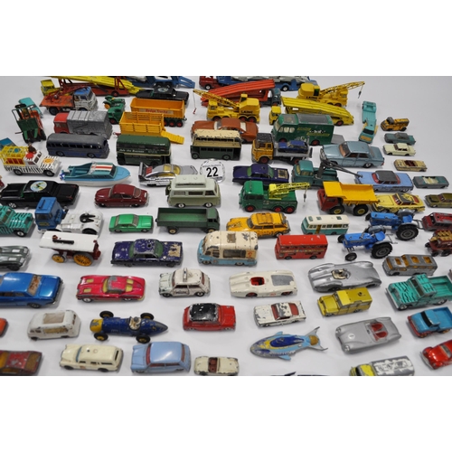 22 - A large quantity of  Corgi, Dinky, Lesney, Huskey and Matchbox model vehicles, approx. x90 in total