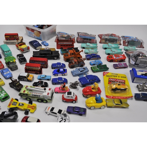 23 - A large quaintly of diecast  vehicles including model cars from the film 