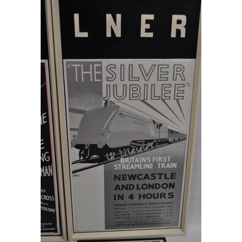 43 - Reproduction LNER Railway Silver Jubilee poster with the Flying Scotsman railway poster (40