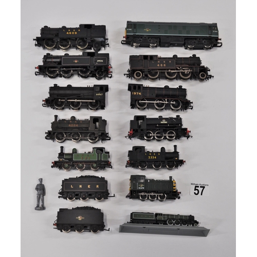 57 - Quantity of Hornby , Mainline, Dapol and Bachmann model trains and trailers x 14 items