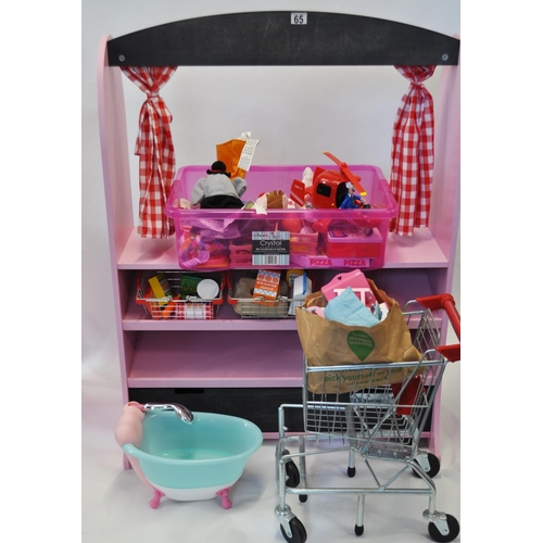 65 - Great Little Trading Company Kitchen / Puppet Theatre with accessories/wooden fruits etc/puppets and... 