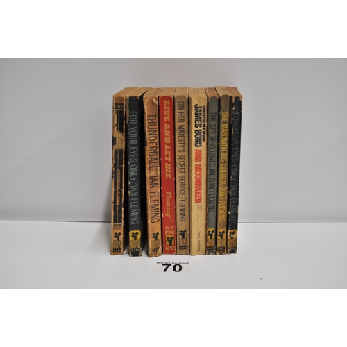 70 - A quantity of 1950s/60s Pan Books featuring James Bond including one first edition James Bond and Mo... 