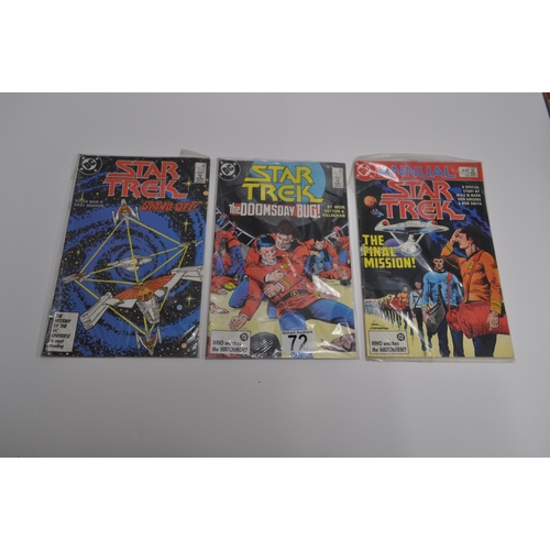 72 - DC Comics Star Trek Series dated Jan, Feb,june, July (1987), July (1988), oct - 1st Issue no.1 , dec... 