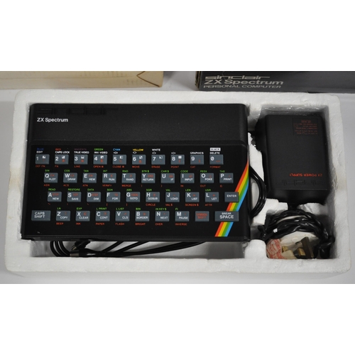 79 - Sinclair ZX Spectrum personal computer with Sanyo slimline portable cassette recorder Slim 3A,  both... 