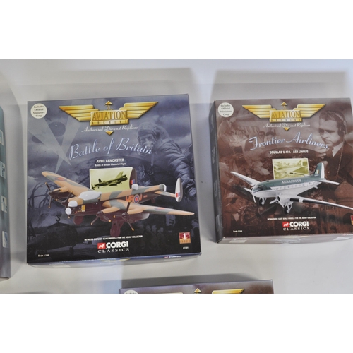 8 - Boxed Corgi Classics Aviation Archive Frontier Airliners  and Battle of Britain die cast models, 1st... 