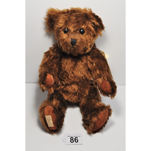 86 - Dean's Rag Book co. Kensington Stan bear with certificate of authenticity, no.22 of 60