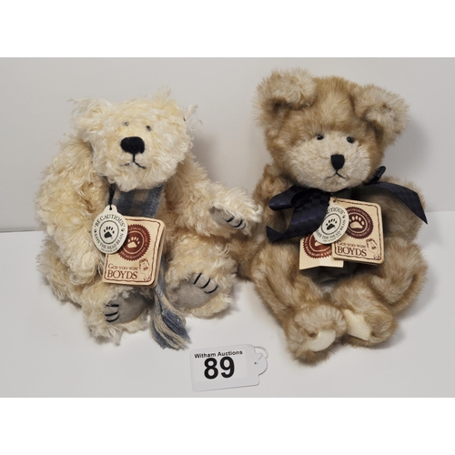 89 - Two of the Boyd's collection bears to include a polar bear with a scarf