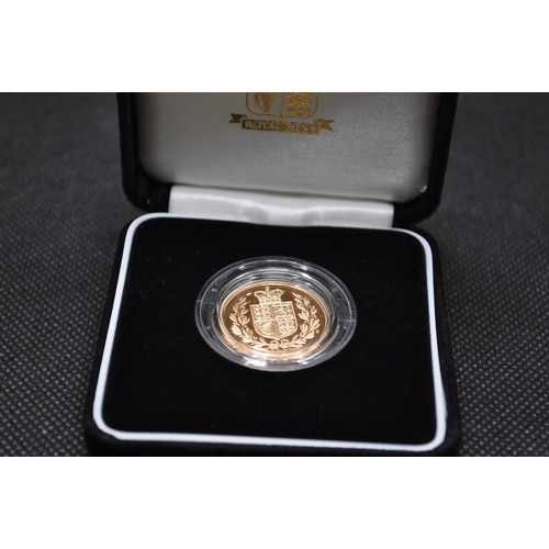 185 - Royal Mint 2002 UK Gold Proof Sovereign with Certificate No. 11732