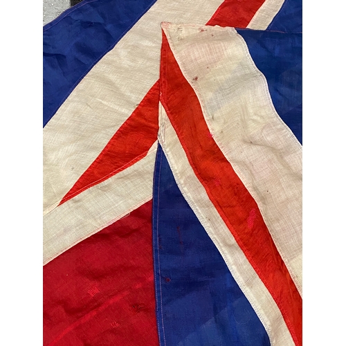 109 - 3YD Union Jack, stamped Arthur Smart & Sons London, measuring approx. 9ft x 4ft approx. with rope la... 