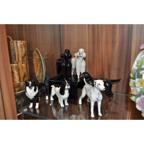 3 - A group of Beswick dogs to include dalmation and poodle X6 items in total