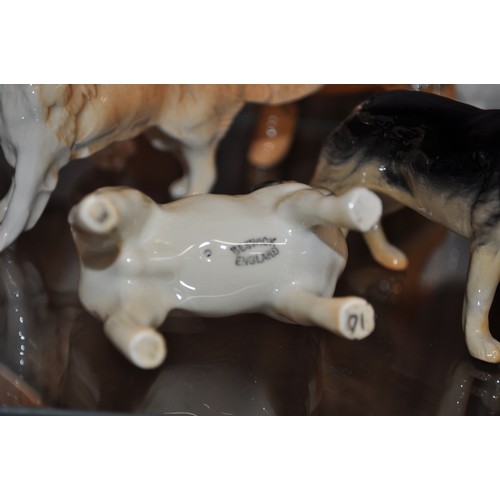 5 - A group of Beswick dogs to include Pug, Bulldog, Labrador etc. X7 items in total