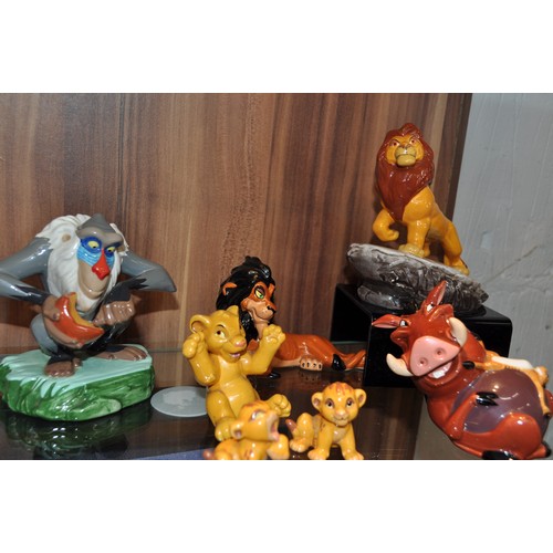 8 - Group of Disney's Showcase Hook figures together with a Group of Disney's Lion King character figure... 