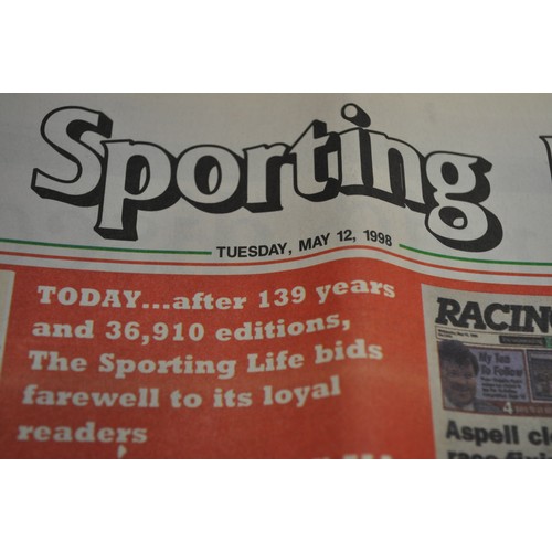 11 - Racing interest, two copies of the final editions of THE SPORTING LIFE produced on Tuesday May 12, 1... 