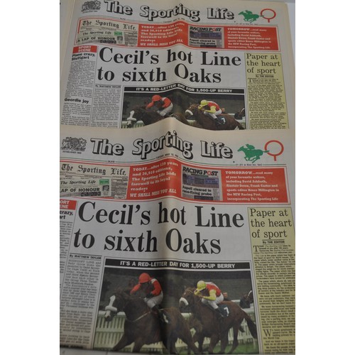 11 - Racing interest, two copies of the final editions of THE SPORTING LIFE produced on Tuesday May 12, 1... 