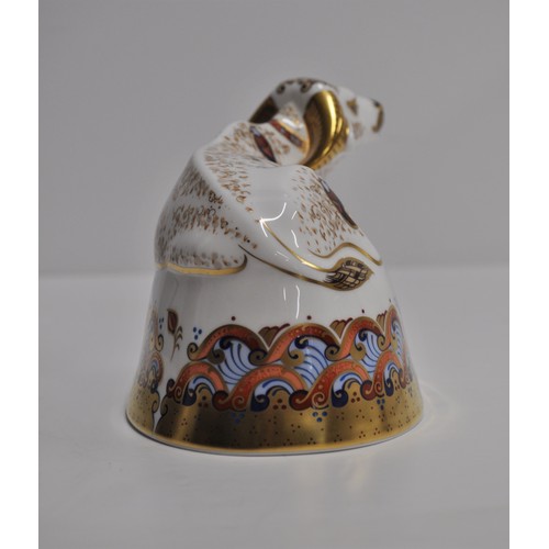 37 - Royal Crown Derby 2004 water buffalo with gold stopper, signed by Cheryl Hallam approx. L 17cms, unb... 