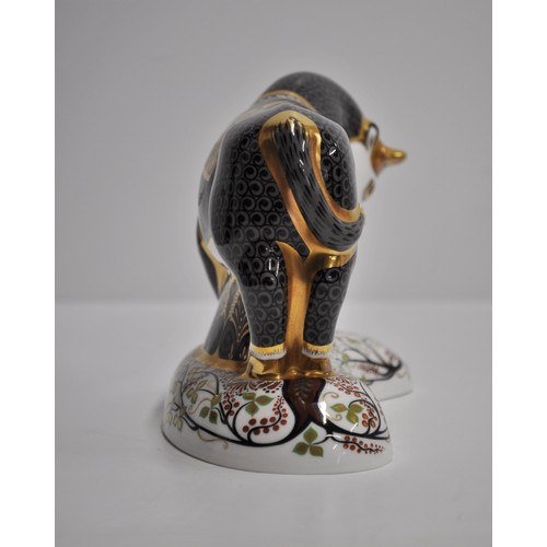 39 - Royal Crown Derby Paplin Grecian Bull paperweight no. 622 of 750. With box and gold stopper. Limited... 