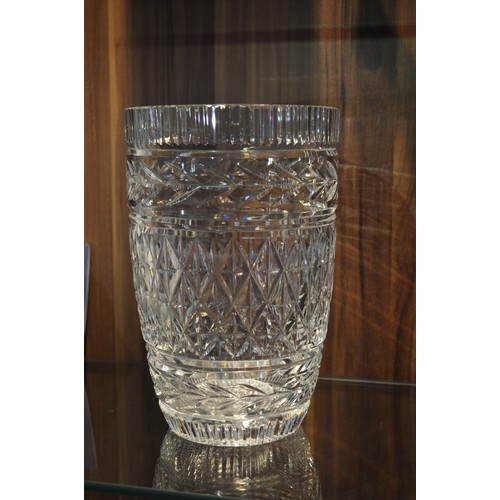 74 - Large quantity of various cut crystal glassware items, including Doulton and Waterford crystal bowls... 