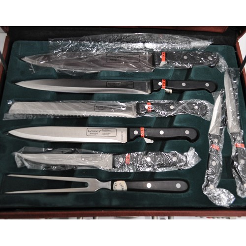 78 - A cased set of professional kitchen knives and equipment by Bachmayr Solingen