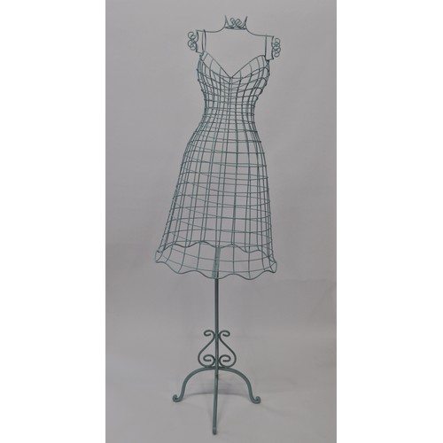 94 - Metal framed dress maker's wire mannequin approx. H 150cm