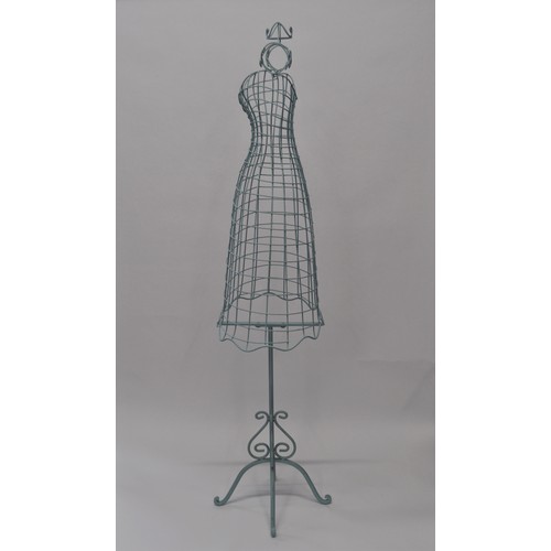 94 - Metal framed dress maker's wire mannequin approx. H 150cm