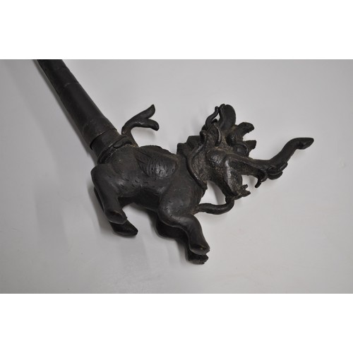 99 - Two bronzed opium pipes in the form of an Elephant