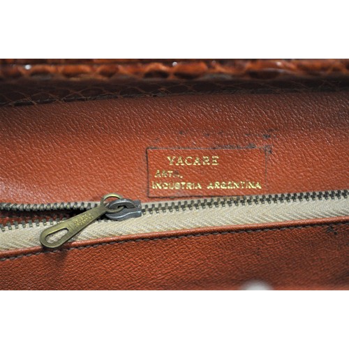 118 - Vintage handbag, believed to be Crocodile marked Yacare inside