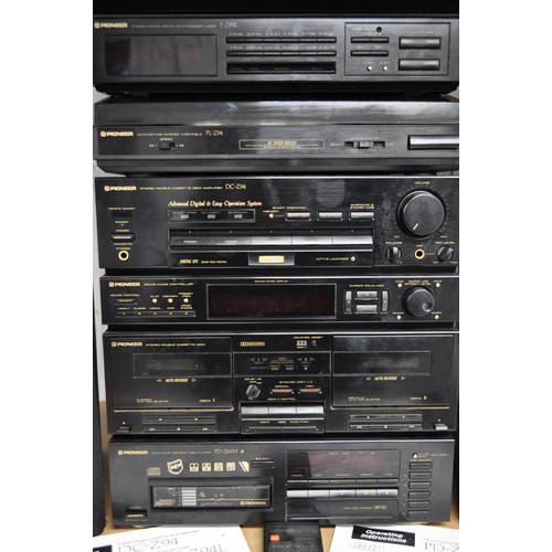 136 - Pioneer Stacking music system to include Stereo Double Cassette Deck Amplifier model no. DC-Z94, Dig... 