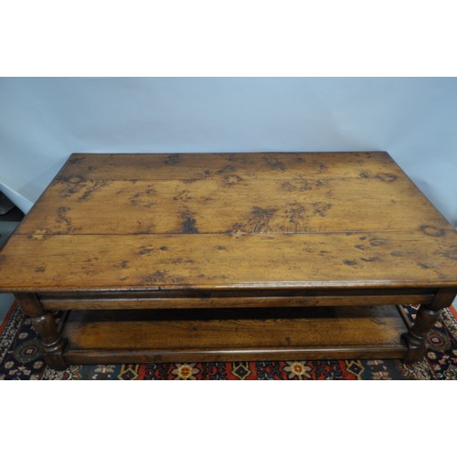 138 - Substantial coffee/lounge table, approx L155cm x W91cm x H48cm