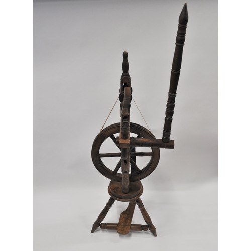 144 - Spinning wheel, approx overall height 4ft