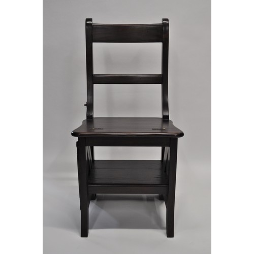 152 - Metamorphic Chair/Library Steps,  in mahogany