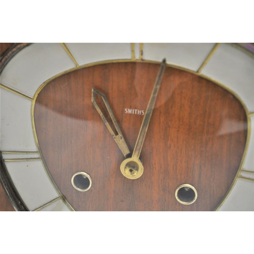 166 - Black Forest style mantle clock together with a Smith's mantle clock including key, untested