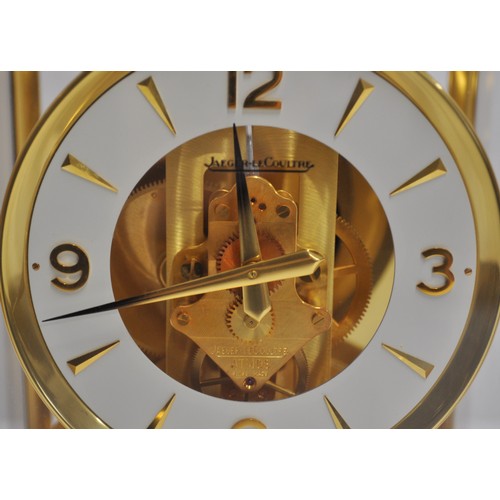 179 - JAEGER LE COULTRE;  Atmos mantle/bracket clock, serial no. 503697, the circular chapter ring with qu... 