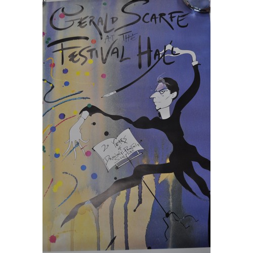 202 - Gerald Scarfe at the Festival Hall 20 years of drawing painting sculpture exhibition poster 1983. Ap... 