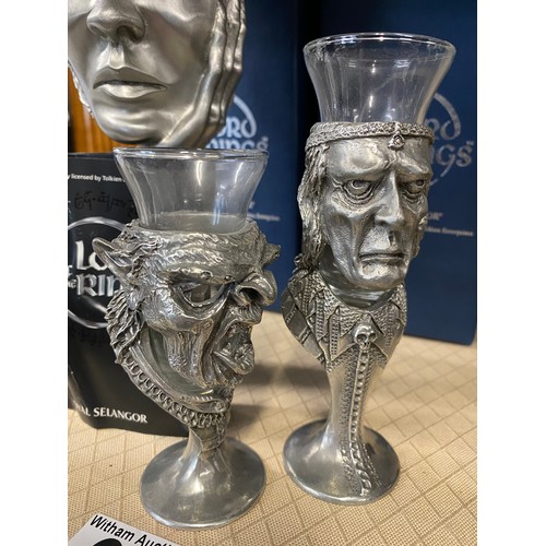 Royal Selangor Pewter/glass Lord of the Rings Shot glasses of