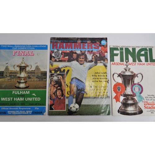 56 - Football Memorabilia including original programmes with original match tickets. Programme featuring ... 