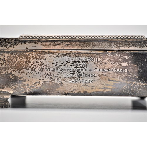 111 - A silver cigarette box c. 1935, stamped Birmingham, W.N Ltd, William Neale & Son Ltd. approx. gross ... 