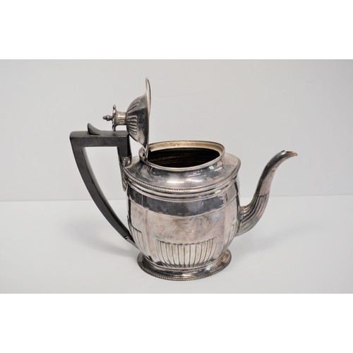 115 - Antique George III silver teapot c. 1802 hallmarked London, maker Daniel Pontifex. approx. gross wei... 