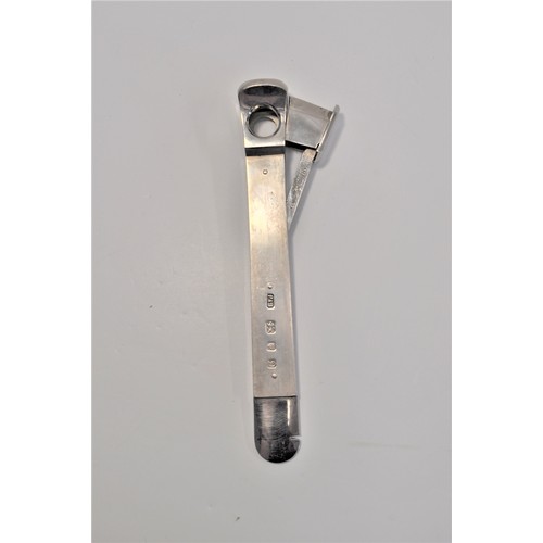 124 - Cigar cutter, silver hallmarked London 1978, maker Padgett & Braham, cutter marked Pfeilring Solinge... 