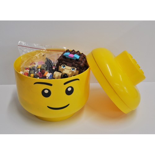 146 - Lego storage head containing mixed loose Lego and other makes also includes, Lego set 40171 Friends ... 