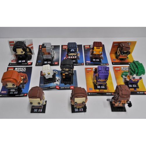 148 - Lego Brick Headz figure sets including DC Comics, Star Wars, Marvel and Harry Potter (unchecked for ... 