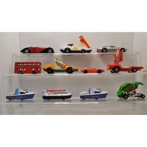 157 - Diecast vehicles to include; Dinky 370 Fireball dragster with starter unit, Corgi 266 Chitty Chitty ... 