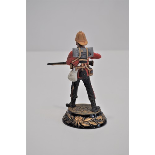 164 - Chas Stadden hand painted figures - Private marching order 24th regiment on foot 1879, Drummer Scots... 