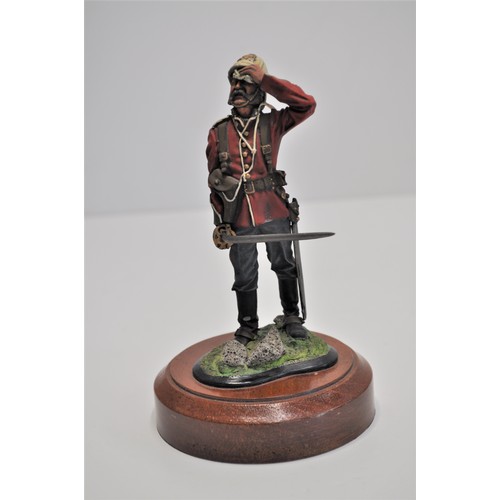 164 - Chas Stadden hand painted figures - Private marching order 24th regiment on foot 1879, Drummer Scots... 