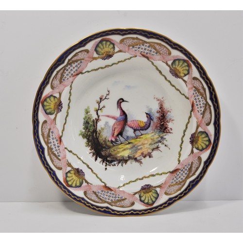 76 - Pair of decorative Continental cabinet plates, with hand painted gilding. Approx diameter 10