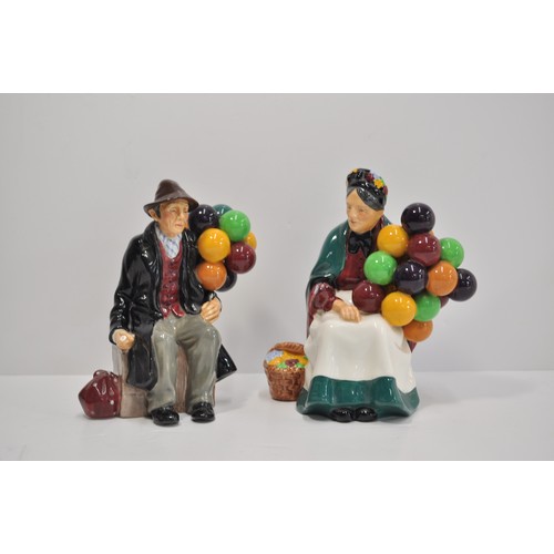 79 - Two Royal Doulton balloon seller figures to include 