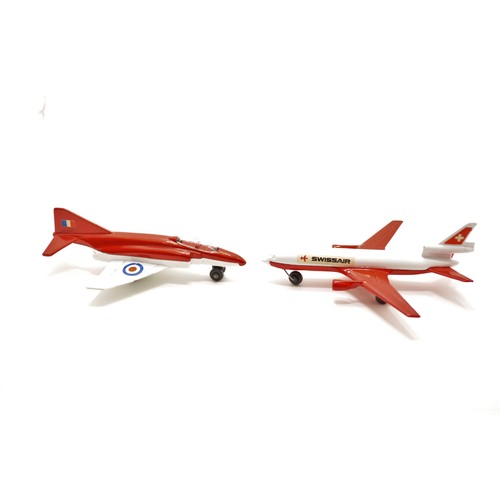 161 - Matchbox Lesney Skybusters V1. SP 13 DC10 Swissair airliner, together with one other Matchbox  SB 15... 