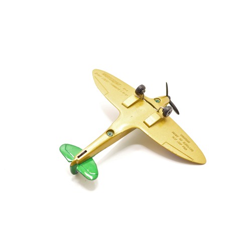 162 - Matchbox  Skybusters, SP8 Spitfire metallic green/gold. Underside to wing reads 1973 Lesney Products... 